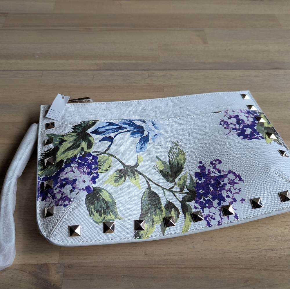 White House Black‎ Market Floral Clutch - Picture 2 of 8